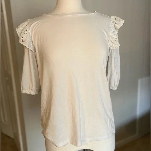 LOFT Soft Cream Blouse - Picture 1 of 3